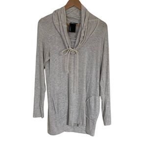 Anthropologie Dolan Long Sleeve Cowl Neck‎ Tunic Shirt Grey Womens Large